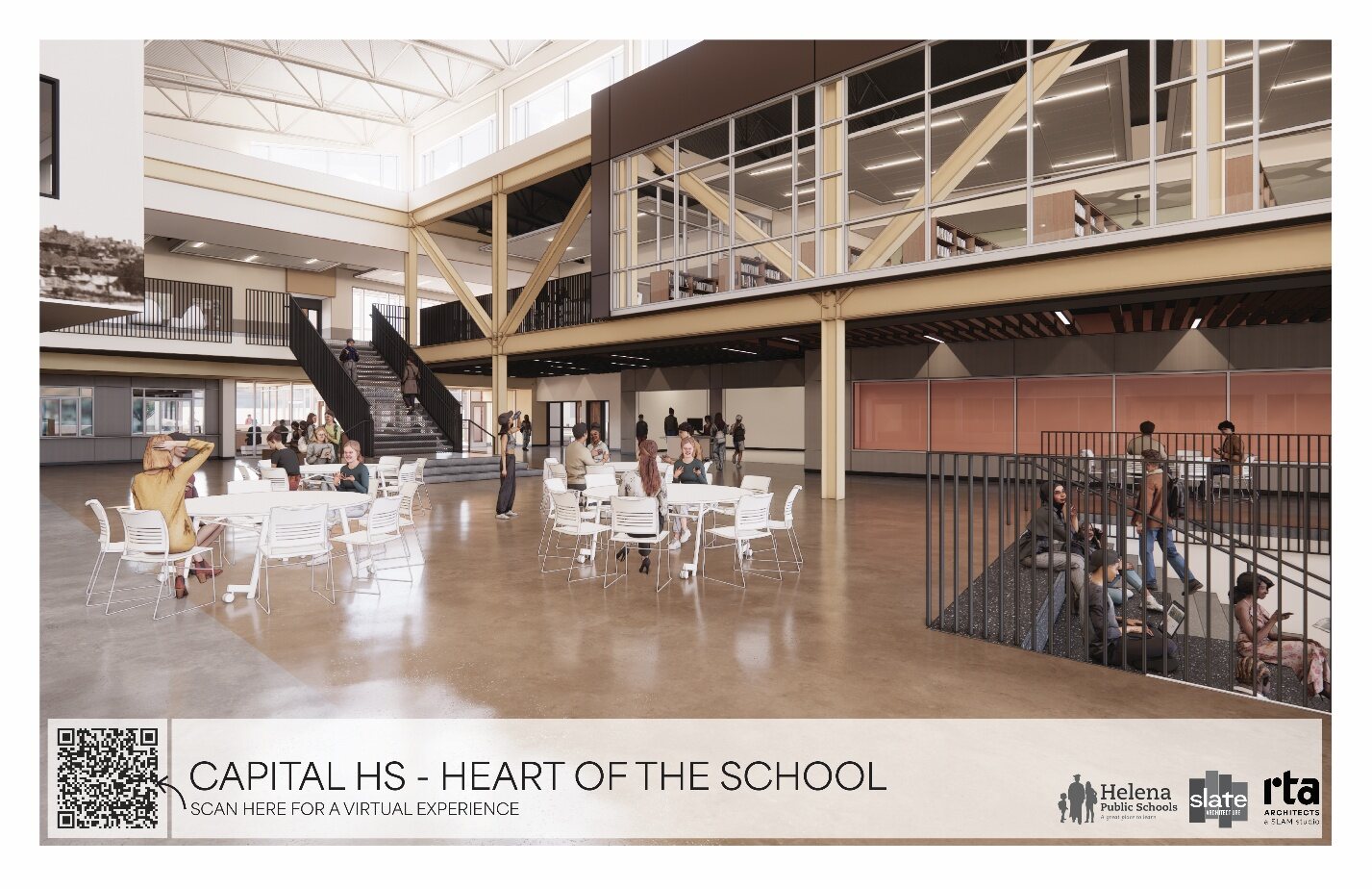 Rendering of the renovated heart of Capital High School