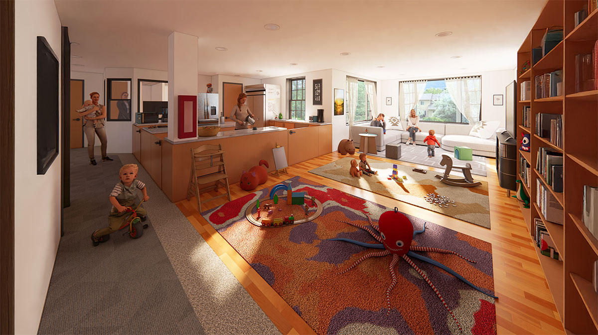 Interior Rendering of the Florence Crittenton